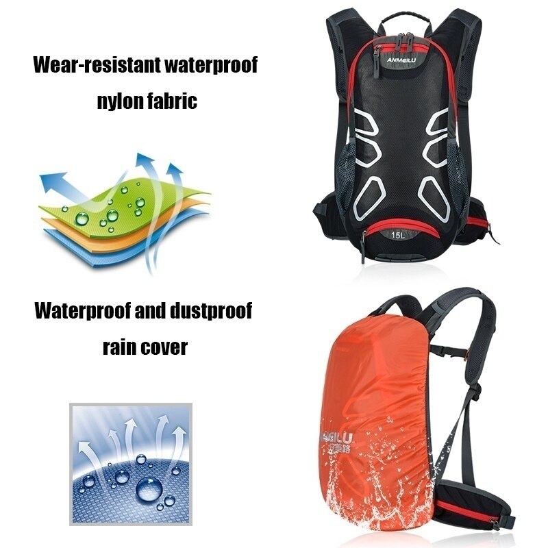 Anmeilu Wasserdichte Rucksack unisex draussen-Sport Berg Camping Rucksack für Reise Ski Radfahren Klettern mit Regen Abdeckung