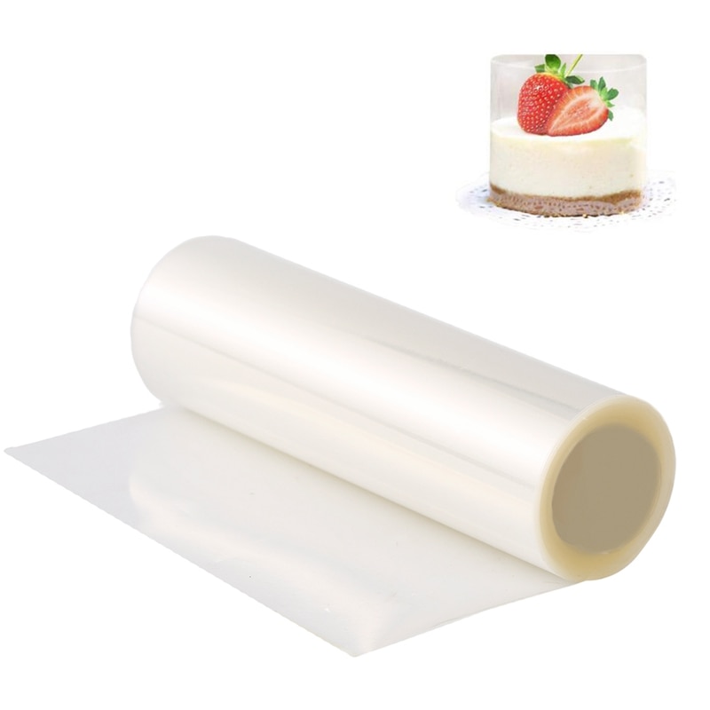 1 Roll Taart Film Transparante Cake Kraag Keuken Acetaat Cake Chocolate Candy Voor Bakken Tools Duurzaam 8Cm * 10M/10Cm * 10M/15Cm * 10