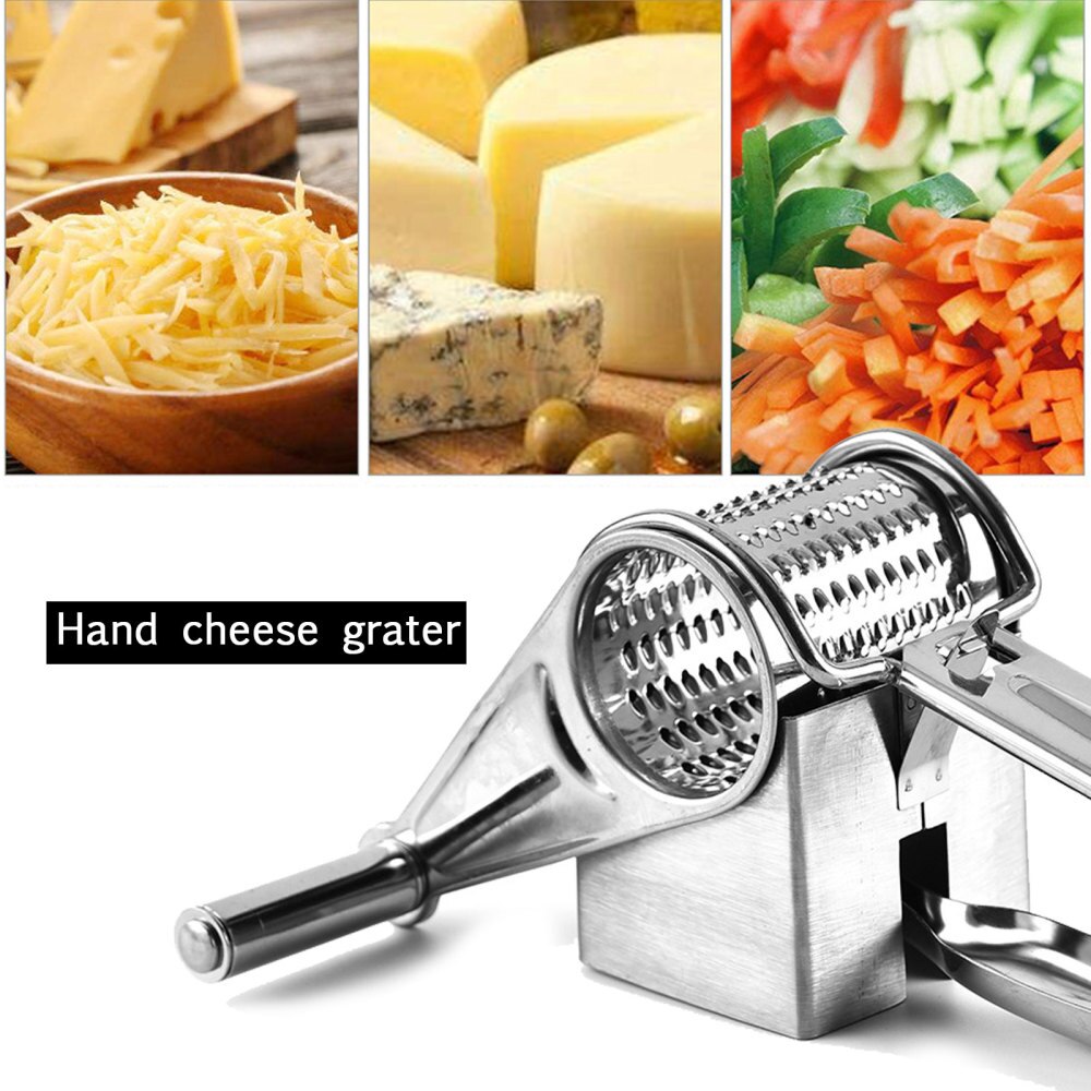Rallador rotatorio para queso, cuchillo de mantequilla multifunción, acero inoxidable, rebanador de queso, herramientas, cuchilla para queso Ralador, Chopper, herramienta de cocina