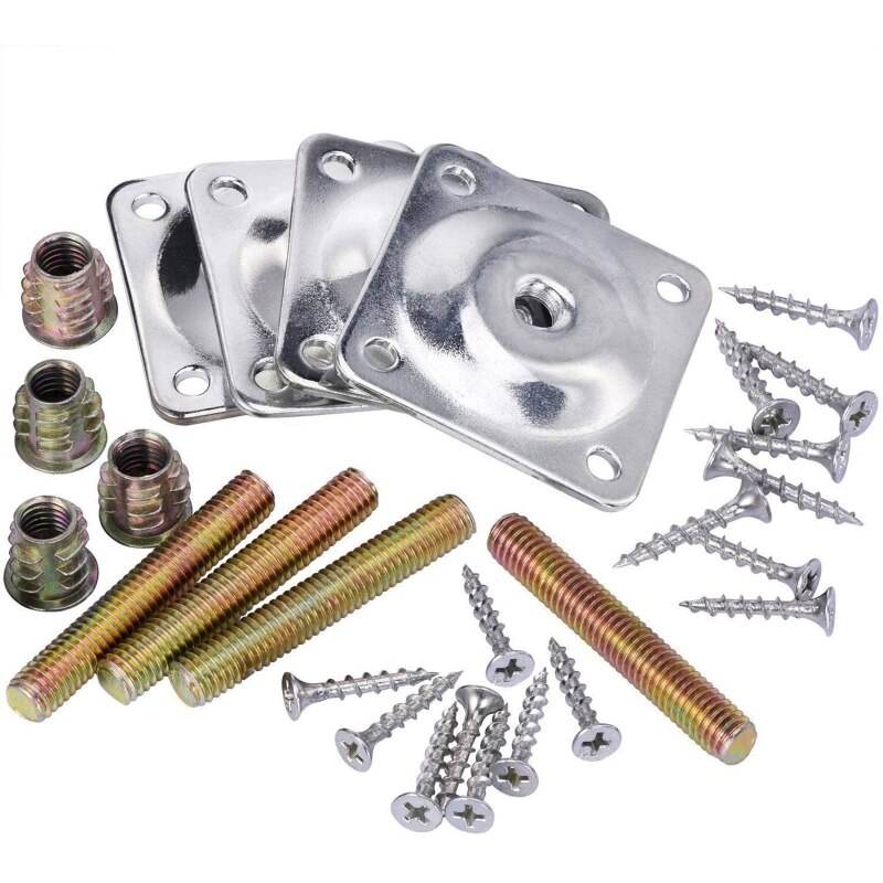 Slope Table Feet Fixing Plate 4 Angled Sofa Legs Mounting Bracket Set With Screw 2022