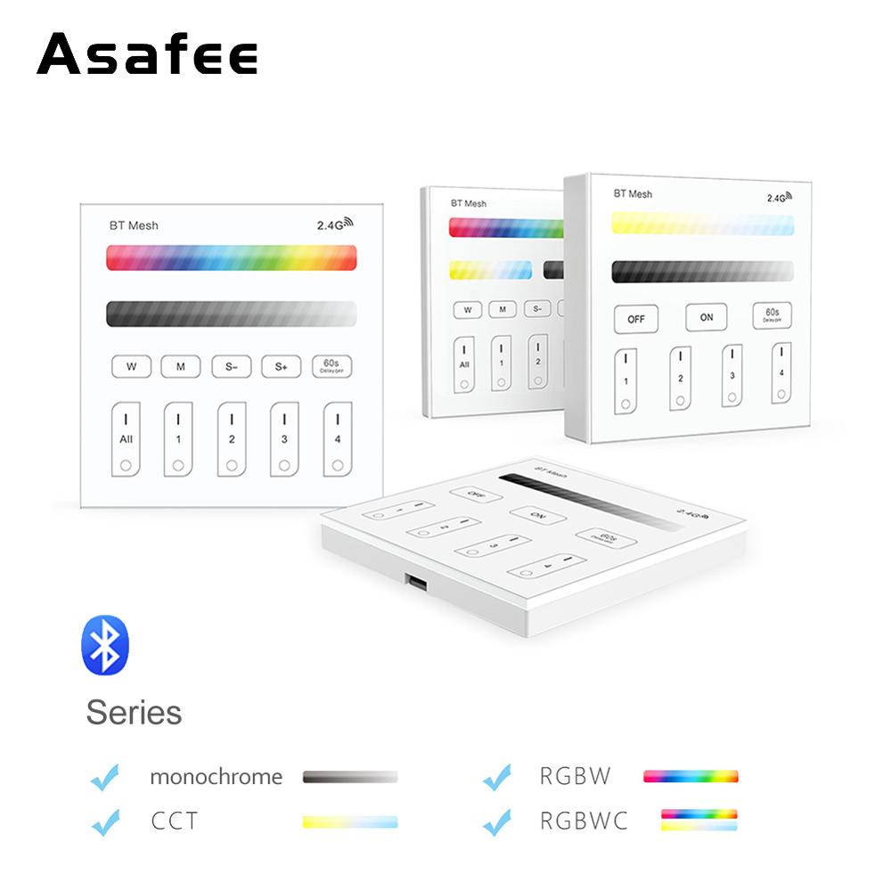 Bluetooth berøringsbryter hvit krystallglass panel led dimmer bt mesh smart berøringspanel fjernkontroll for smart hjem