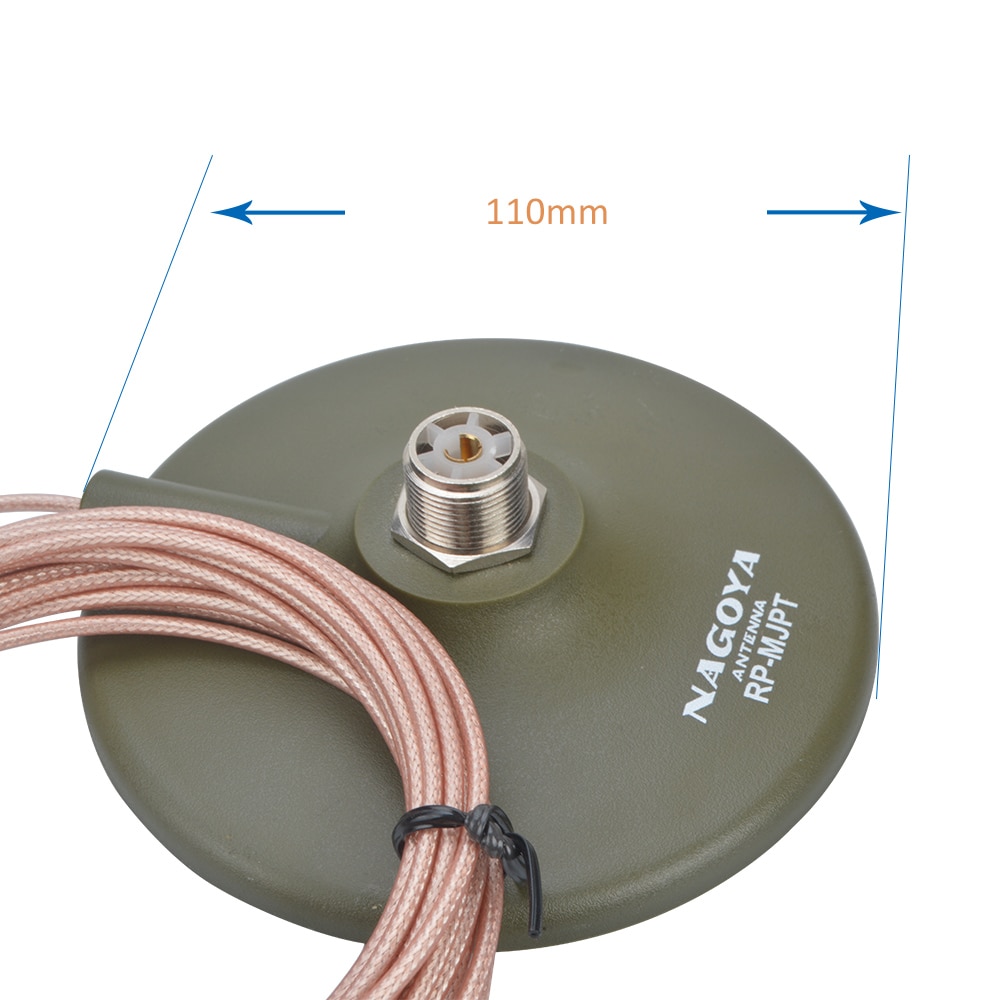 Soporte magnético de antena móvil con conector RG316, 5m, PL259, soporte magnético fuerte de Nagoya, tamaño de base de 110mm, RB-MJPT de enchufe SO239