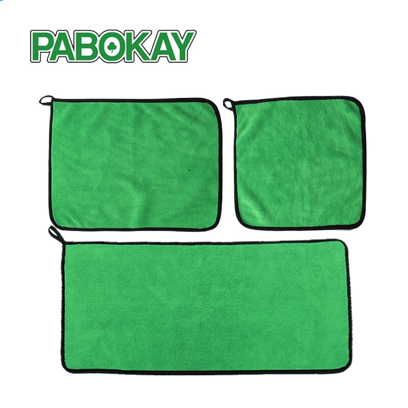 AP01 30*60CM 3/5/10 Pcs Microfiber Towel For Car Wash Car Care Cloth Details Green Towel For Car Wash