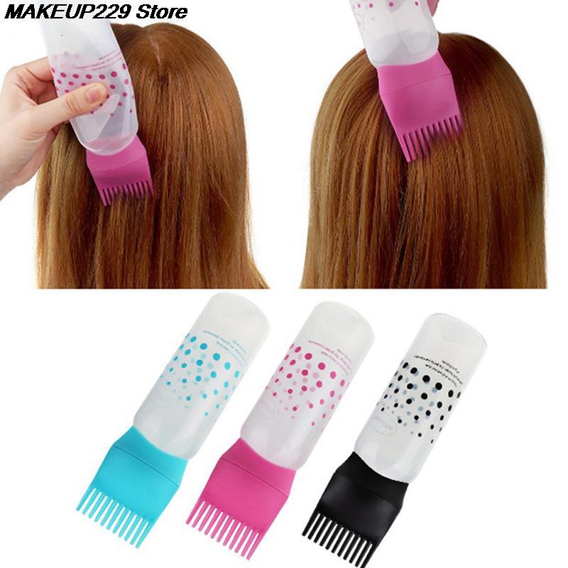 170ml multicolore en plastique cheveux colorant rechargeable bouteille applicateur peigne distribution Salon cheveux coloration coiffure outil de coiffure