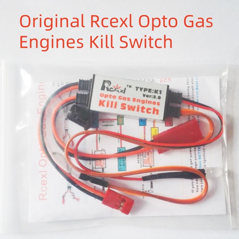 Rcexl Opto Gas Engine Remote Kill Switch K1 V2.0 On Board CDI Cutoff /Engine Stop for RC DLE Gasoline Engine Model Airplane