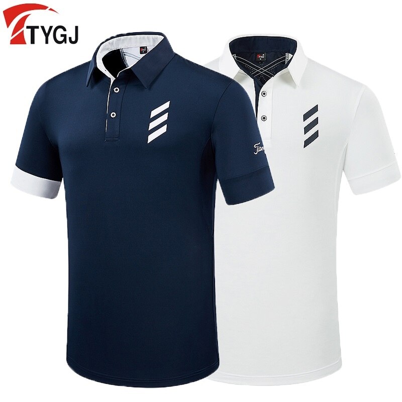 Sommer golf slid tøj mænd skjorte konkurrence sportsbold toppe åndbar kortærmet hurtigtørrende golf trainning t shirt