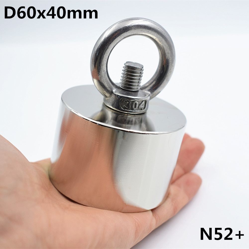 Neodymium Magneet N52 D60x40 Super Sterke Ronde Magneet 250Kg Zeldzame Aarde Sterkste Permanente Krachtige Magnetische Ijzer Shell