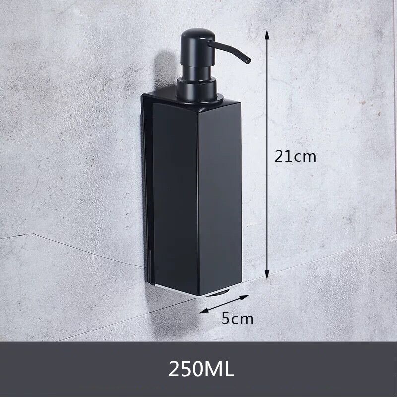 LIUYUE Soap Lotion Dispensers Black Stainless Steel Bathroom Accessories Square Bottle For Kitchen Sink Soap Lotion Dispenser: A-1