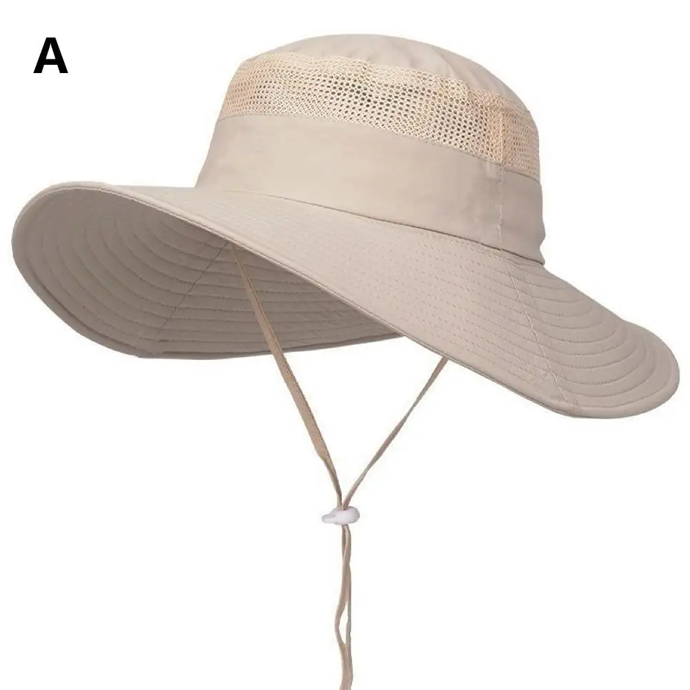 Chapéu de aba grande para guarda-sol ao ar livre masculino e chapéu protetor solar, chapéu de sol de verão, chapéu de pesca, chapéu de pescador de montanhismo k9n7: Lavanda