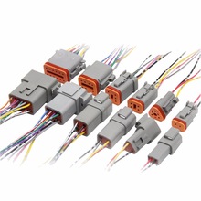 1 set deutsch  dt06 dt04 bil vattentäta kontakter hane och hona butt plug med tråd 2 3 4 6 8 12 stift 22-16 awg