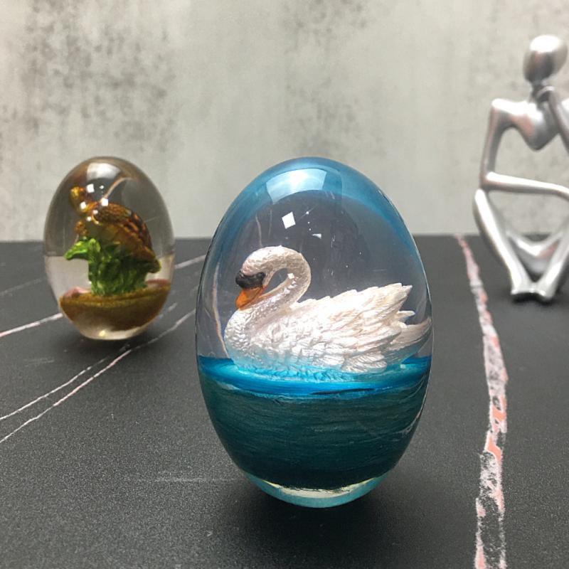 Crystal world Dragon Egg Ornamental Collection Decor Dinosaur Egg Statue Resin starry sky Egg Minerale Gemstone Home Decoration