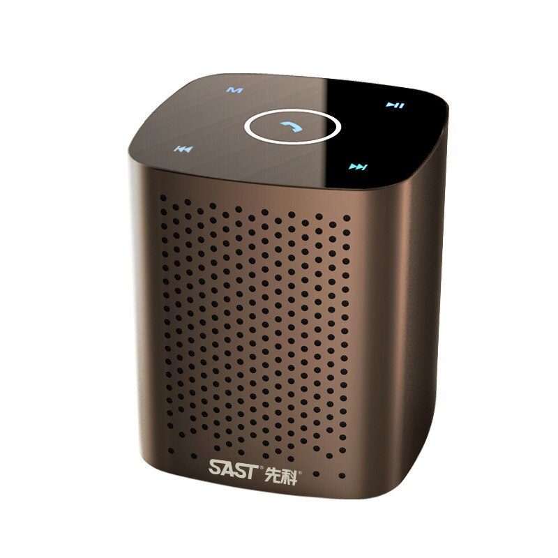 T11 Wireless Bluetooth Speaker Touch Desktop Subwoofer Mini Portable Card Metal Small Steel Cannon: brown