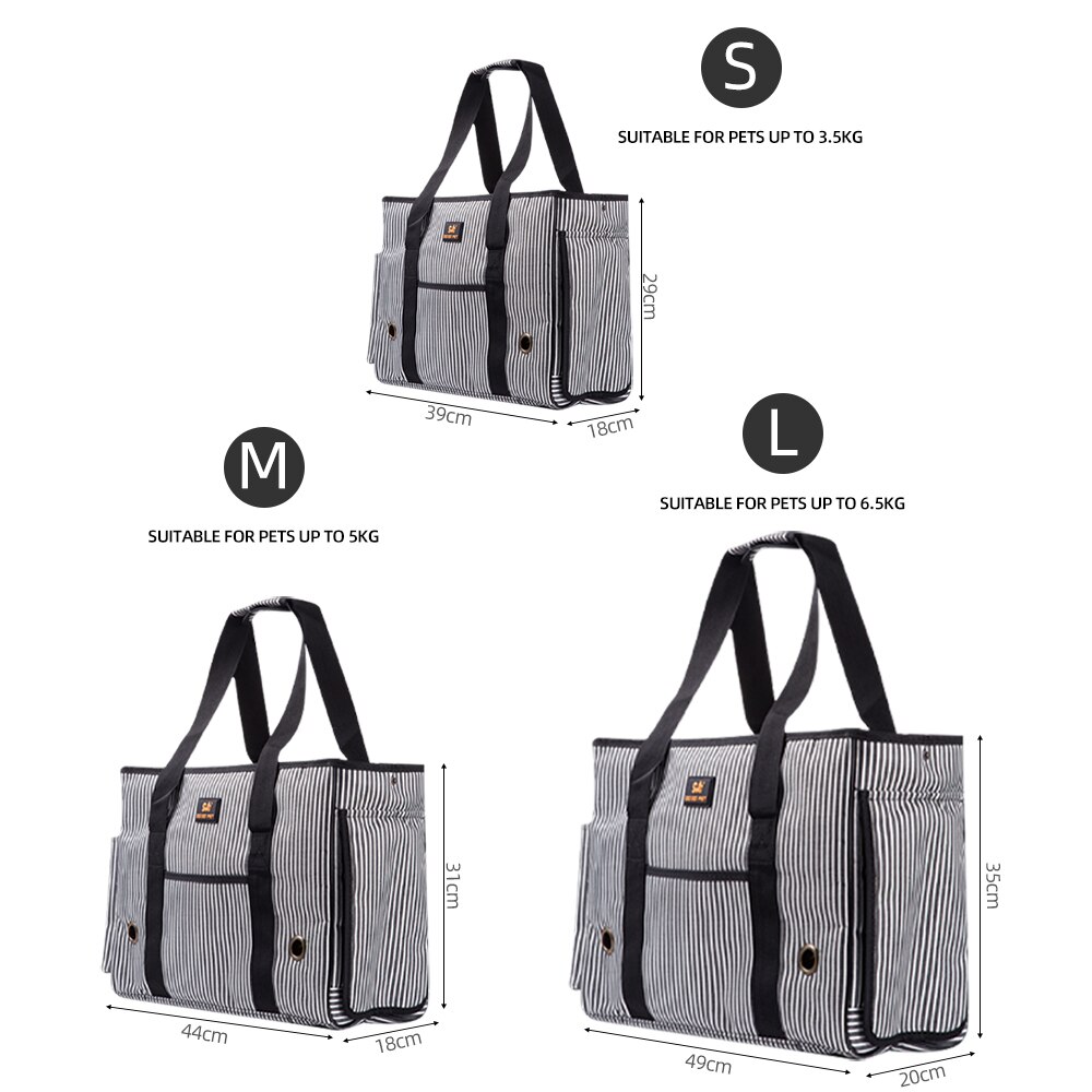Mochila portátil suave para transportar mascotas, Bolsa de transporte para mascotas con una zona para respirar en el lateral