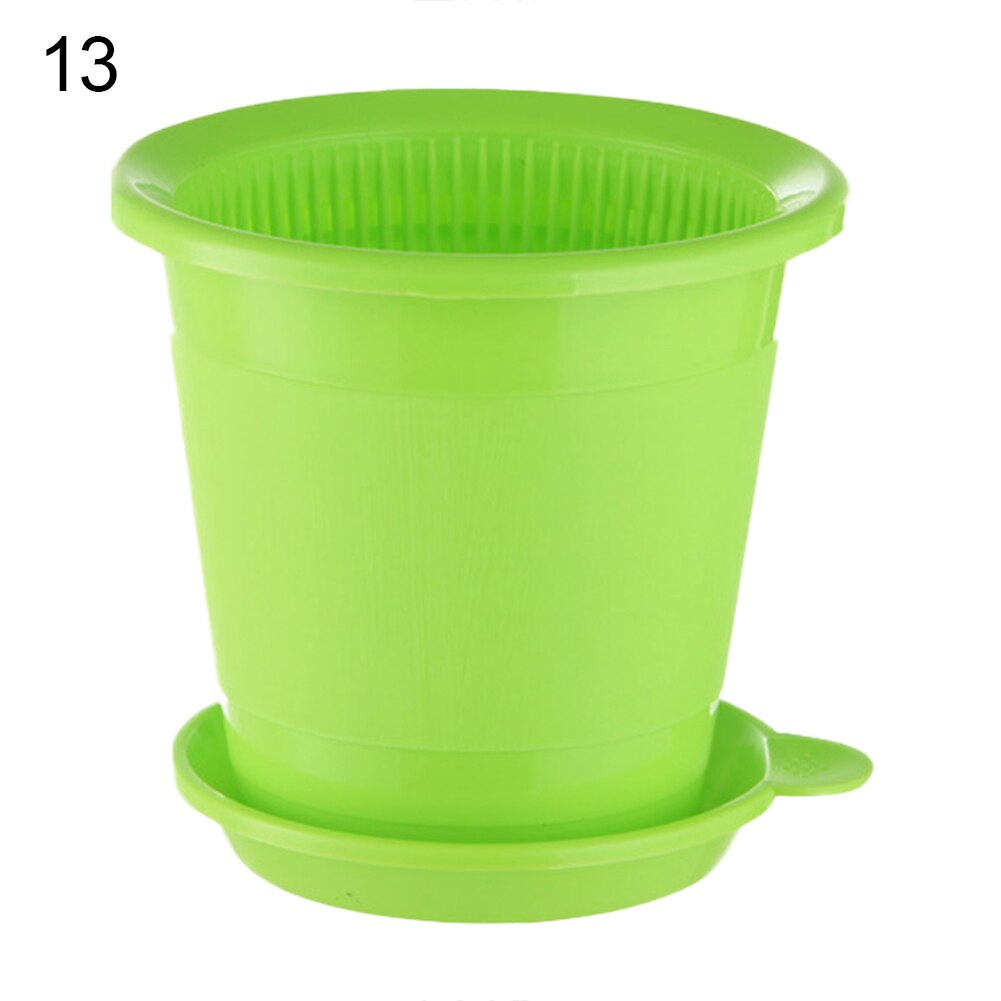 Drainage Slotted Hole Succulents Orchid Flower Inner Outer Pot Container Home Office Decor Planter Desktop Flower Pots