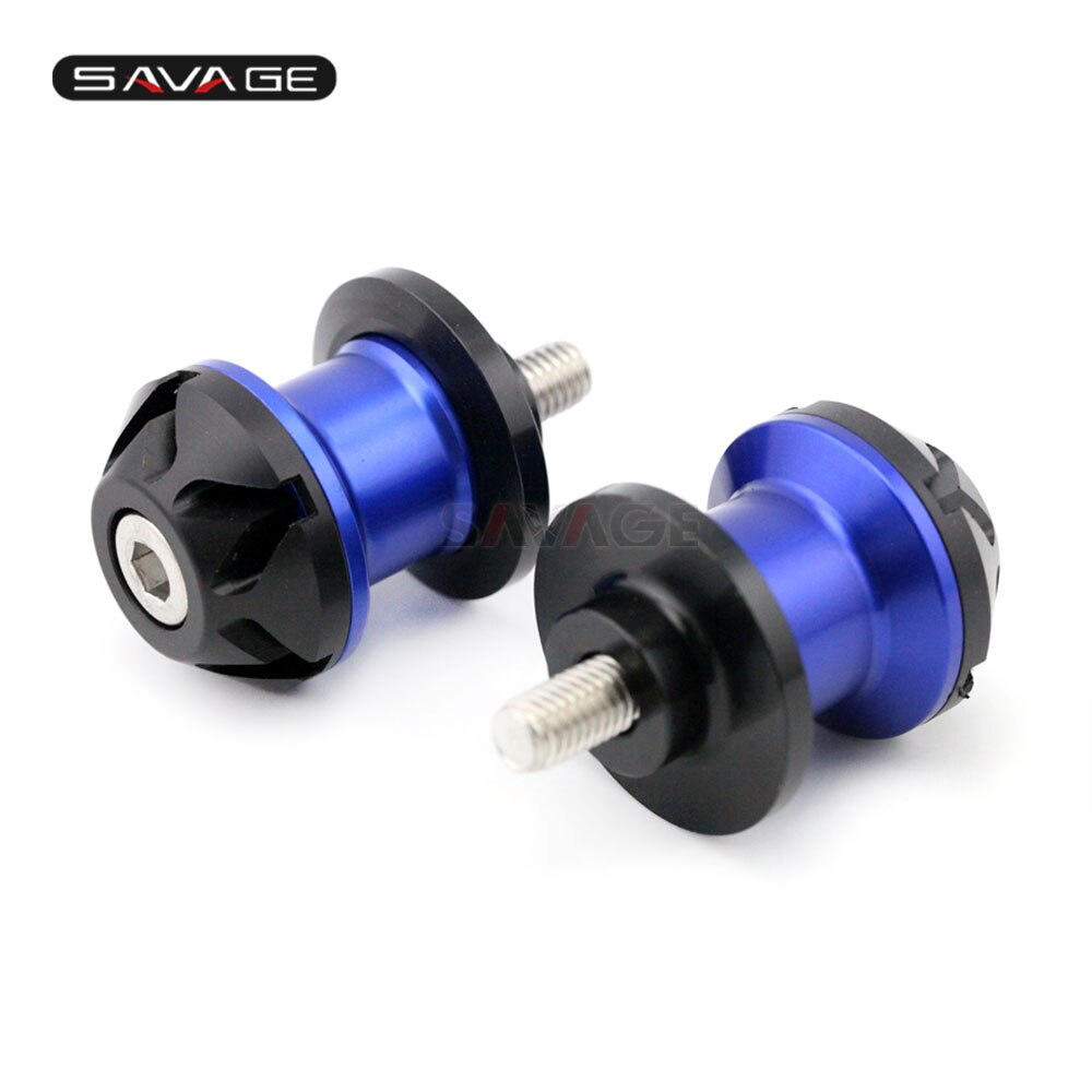 Bras oscillant bobines curseur pour SUZUKI GSXR GSX-R 600/750/1000 GSXS GSX-S 750/1000/1000F GSXR600 GSXR750 GSXR1000 GSXS750 vis de support: Blue