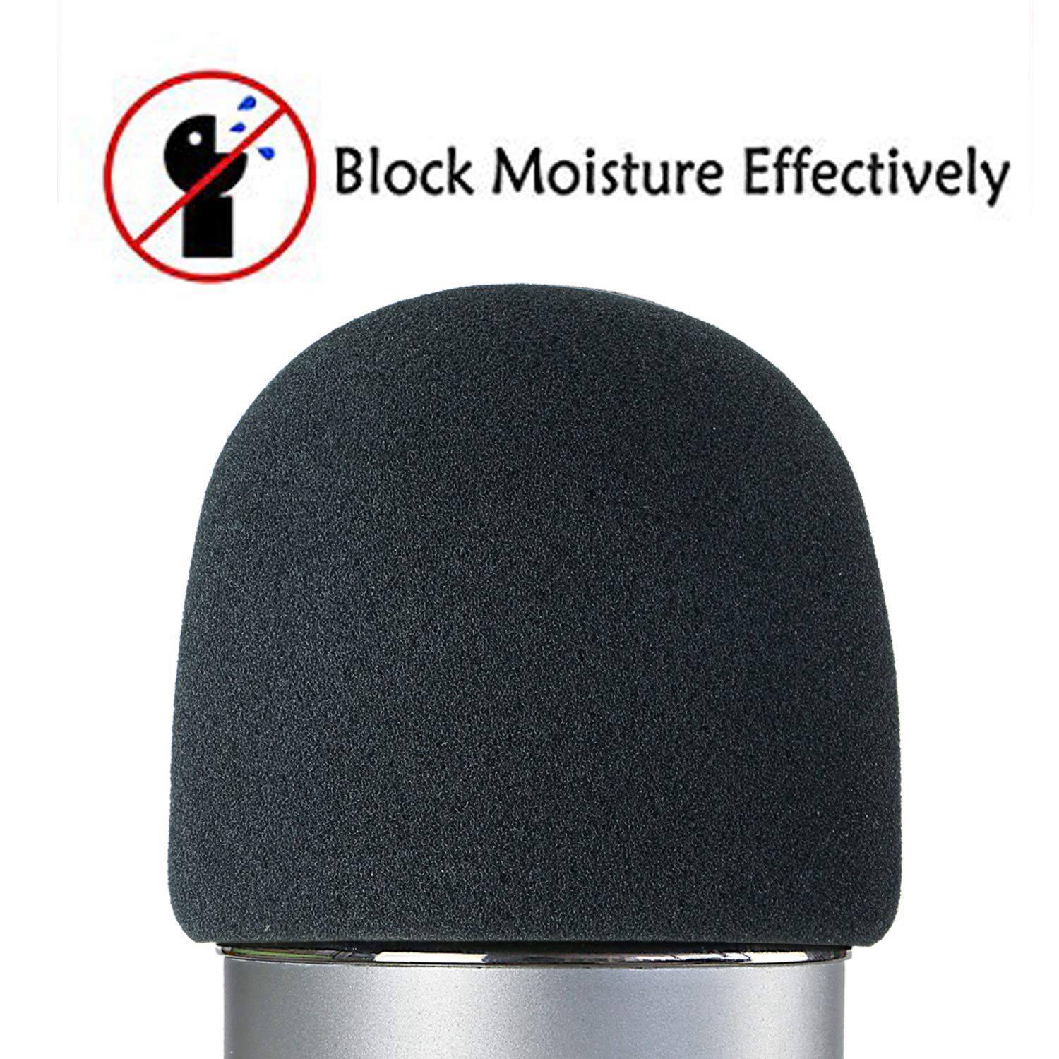 Schaumstoff-windschutz für andere große mikrofone, wie z. b. mxl und audio-technica – das schwammmaterial sorgt dafür, dass er …
