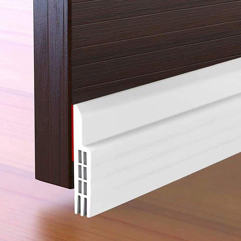 1pc 1M Porta Interna Tiraggio Estrusore Striscia Nastro di Tenuta Inferiore Tappo Per Porte Scorrevoli Senza Telaio Accessori Per La Casa: Cachi