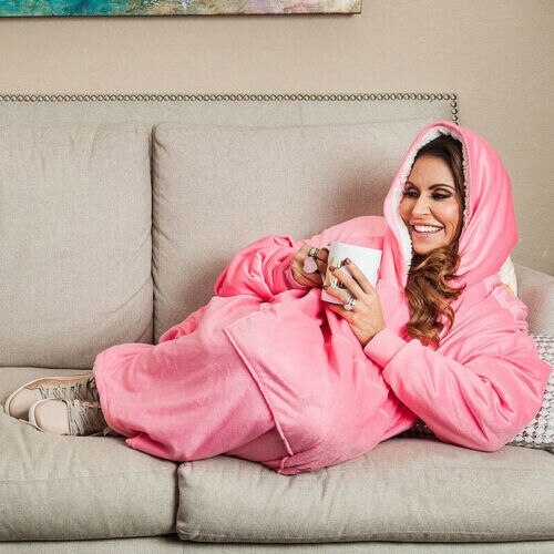 Oversize Hoody Sweatshirt Sofa Deken Voor Vrouwen Hoodie Sweatshirt Sherpa Jassen Comfy Trui Kerst Sudadera Mujer