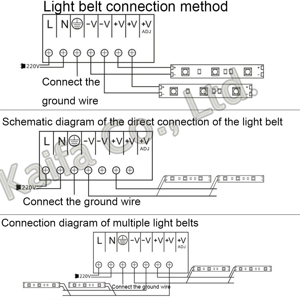 1 stuks schakelende voeding 110v 220v to 12v 24v led voeding cctv / led strip ac naar dc bron stroomadapter 12w 360w 720w