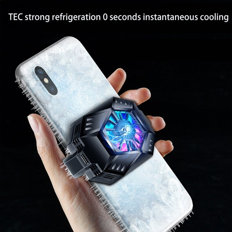 CellPhone Cooler Semiconductor Heatsink Phone Radiator for Android Phones Play Games Lives Watch Videos Black White