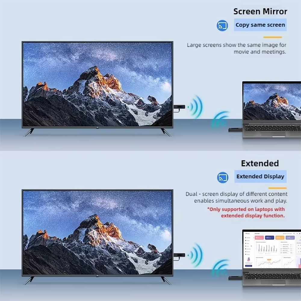 5.8g trådlösa hdmi-videosändare/mottagare förlängare 50m 1080p hdmi-video/ljud-tv-sticka intelligent displayadapter för tv/pc