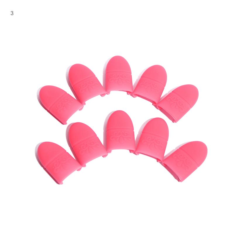 Pinzas de silicona para toallitas quitaesmaltes de esmalte UV en Gel de uñas, 10 Uds. De pinzas para retirar esmalte de uñas en Gel, herramienta reutilizable para limpieza de uñas, TSLM2: Red
