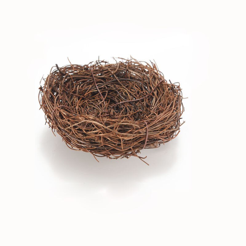1PC Cute Handmade Vine Brown Bird Nest House Nature Craft Home Decoration