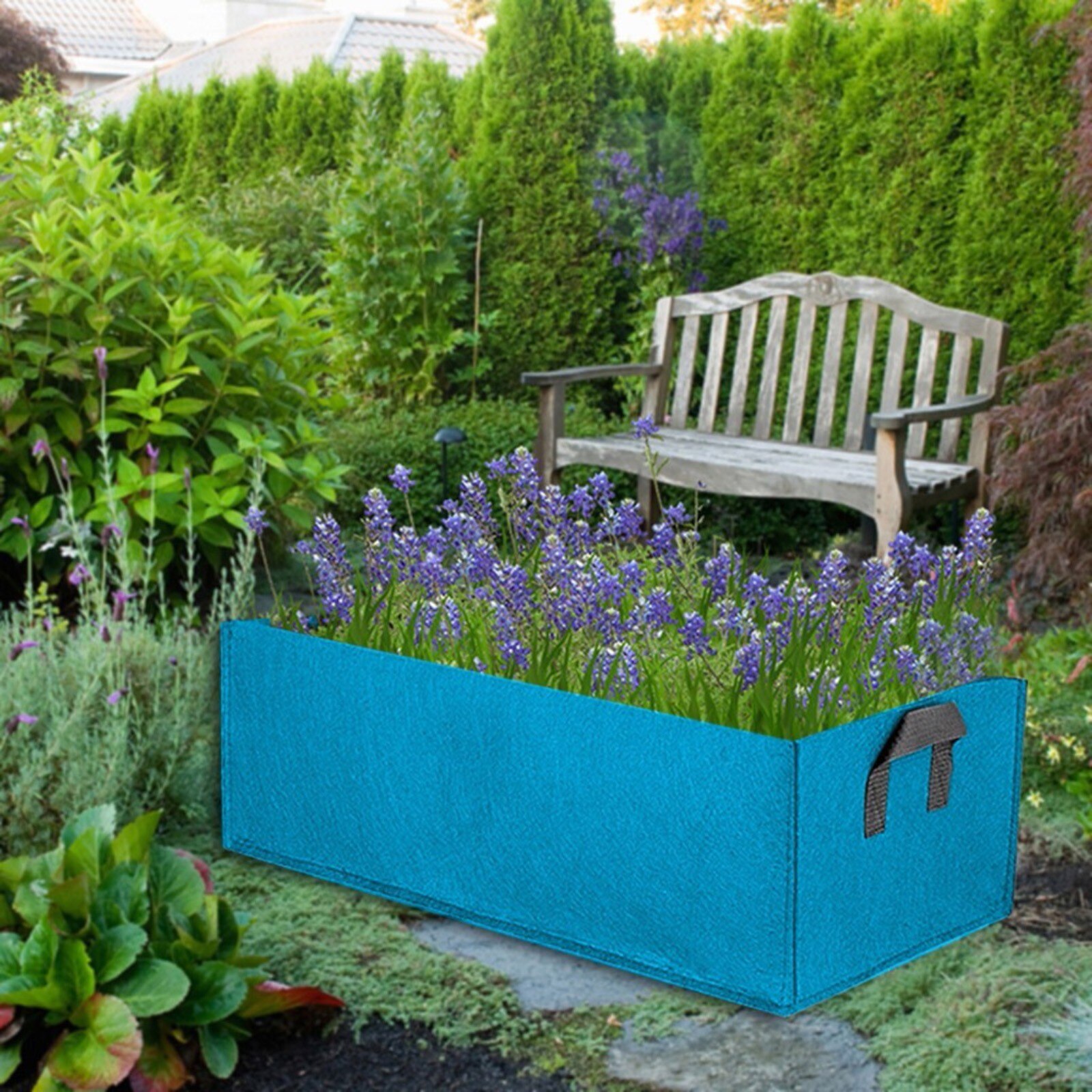 Zwarte Stof Plant Grow Bag Tuin Vierkante Tuingereedschap Bloem Groente Planten Planter Pot Handvatten Voor Hydrocultuur