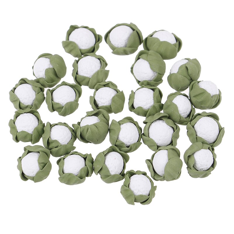 Eetkamer Fruit Groenten Bamboe Mand Voedsel Poppen Miniatuur Voedsel Speelgoed Kok Huis Miniatuur Accessoires: 5PCS Cauliflowers