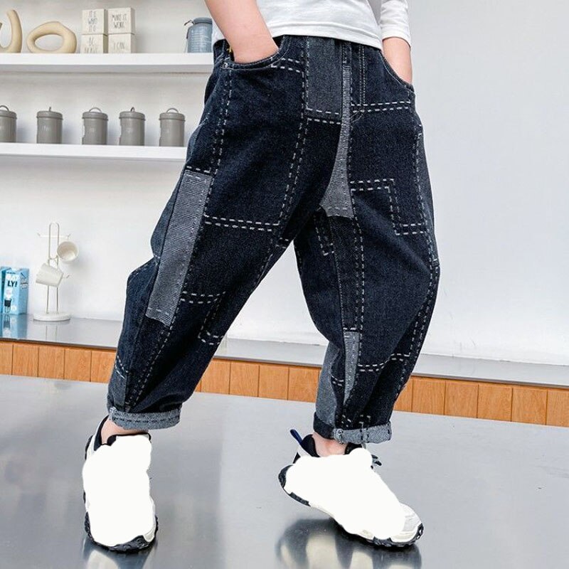 Jeans grande taille pour garçons, pantalons en Denim pour enfants, collection automne et printemps