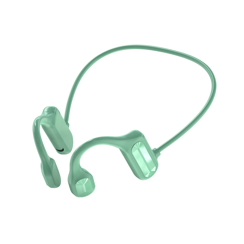 Uniwersalny zestaw słuchawkowy Bone Conduction bezprzewodowy zestaw słuchawkowy Stereo sport do laptopa Tablet Iphone Mini HIFI wodoodporny zestaw słuchawkowy: green