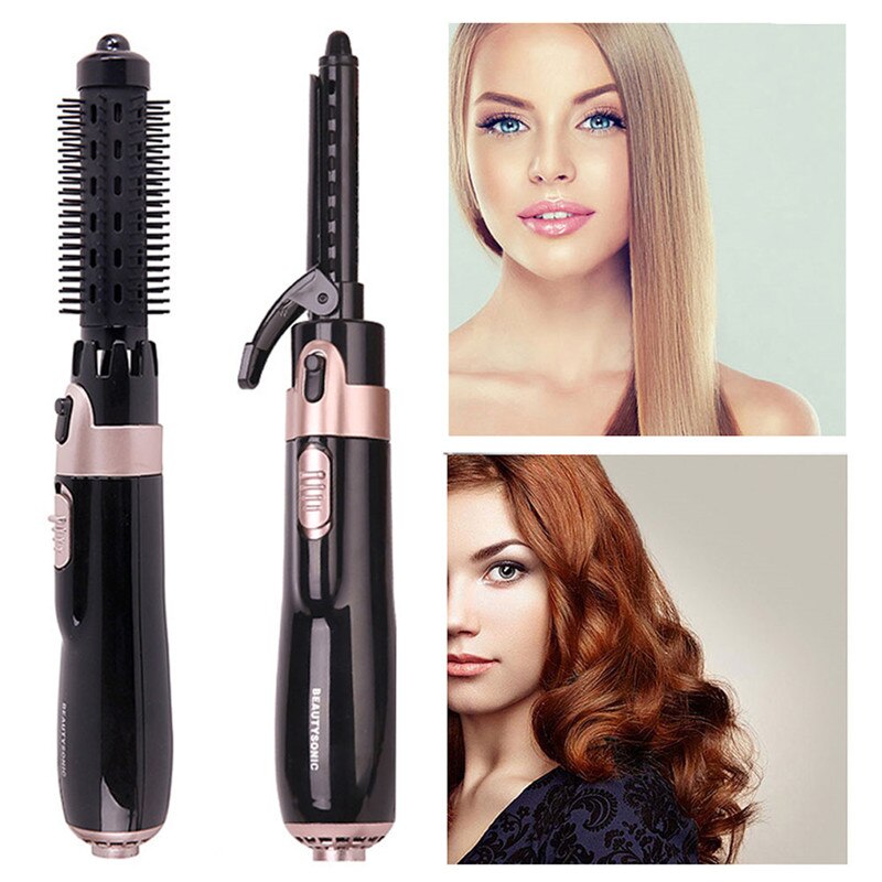 4 in 1 roterende børste luft styler kam krøllejern rulle styling børste hårføner air comb hair styler verktøy for kvinner