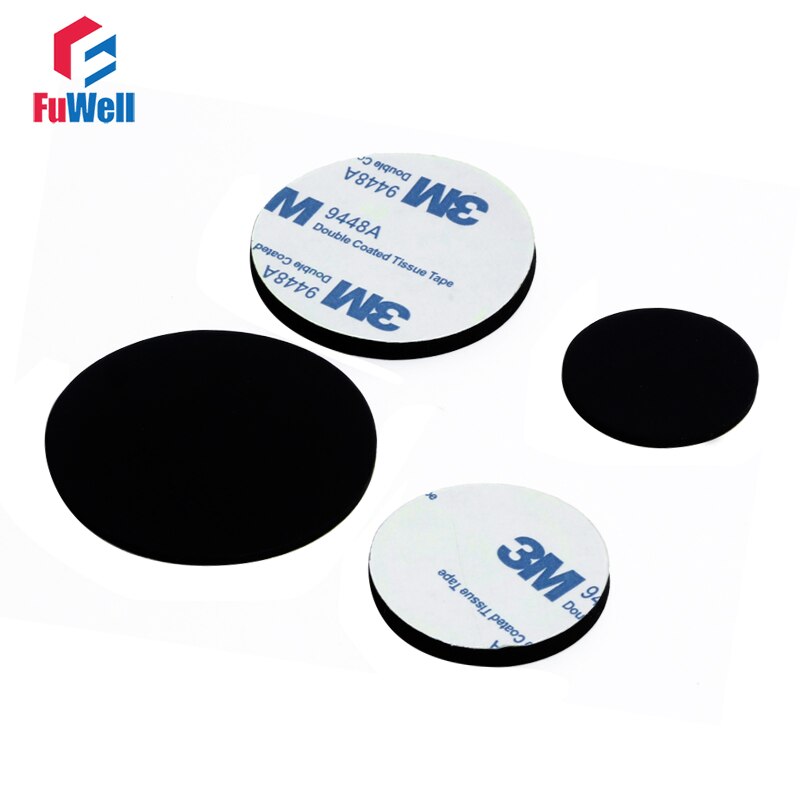 10pcs Black Rubber Flat Gasket Self-adhesive Plain Solid Sealing Ring Gasket 10mm~30mm OD NBR Cushion Flat Gasket Washer