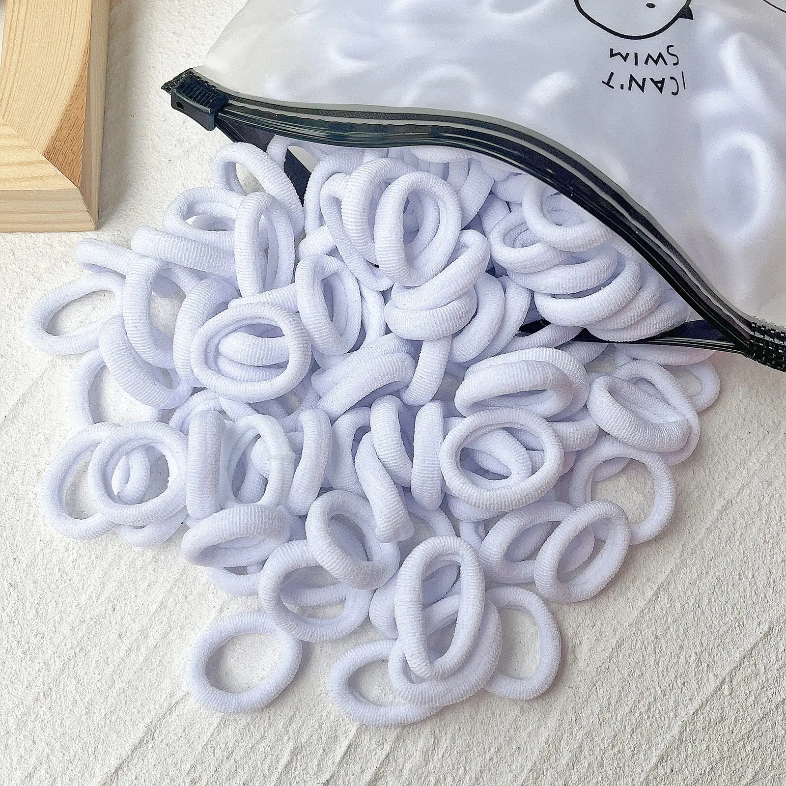20/50/100 Uds. Lazos elásticos básicos coloridos de nailon para el cabello para niñas, coleta para sujetar, banda de goma, accesorios para el cabello para niños