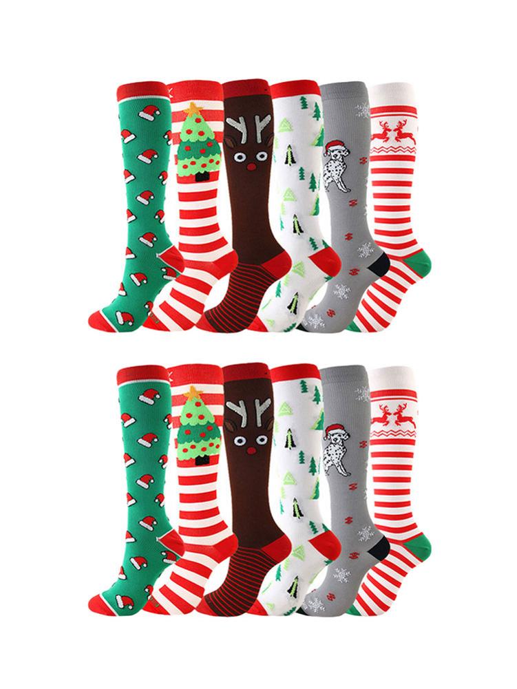 Damessokken winter warme kleurrijke kerst serie katoenen kawaii sokken grappige vrolijke persoonlijkheid heren lange sokken sok
