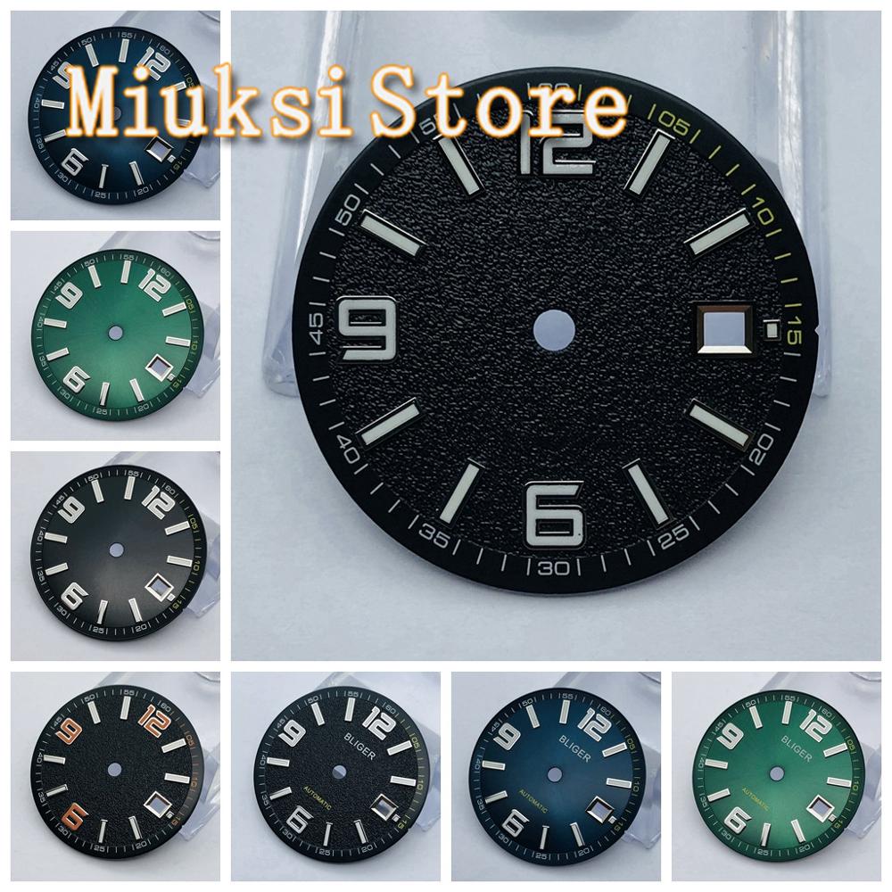 Bliger 1 Pcs 31.5 Mm Steriele Wijzerplaat Fit Eta 2836 2824 DG2813 3804 Miyota 8215 821A 8205 Zeemeeuw 1612 Automatische Beweging