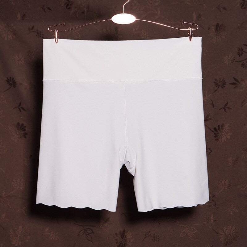 Blonder sikkerhed korte bukser kvinder spandex sommer åndbare udsatte bukser undertøj under nederdel korte tights: Hvid