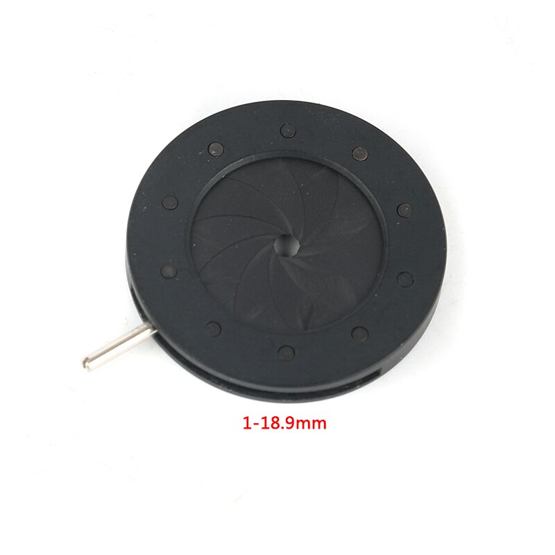 Forsterker diameter 1-12mm 0.8-8mm 12 blader zoom optisk iris diafragma blenderåpning kondensator for mikroskop kamera adapter: 1-18.9mm