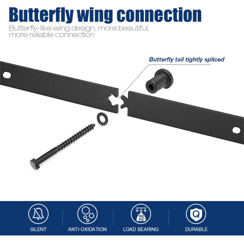 Hardware Wood Barn Door Hanging Rail Home Sliding Door Barn Track Hardware Sliding Door Track Kit Barn Door System Slide Kit HWC