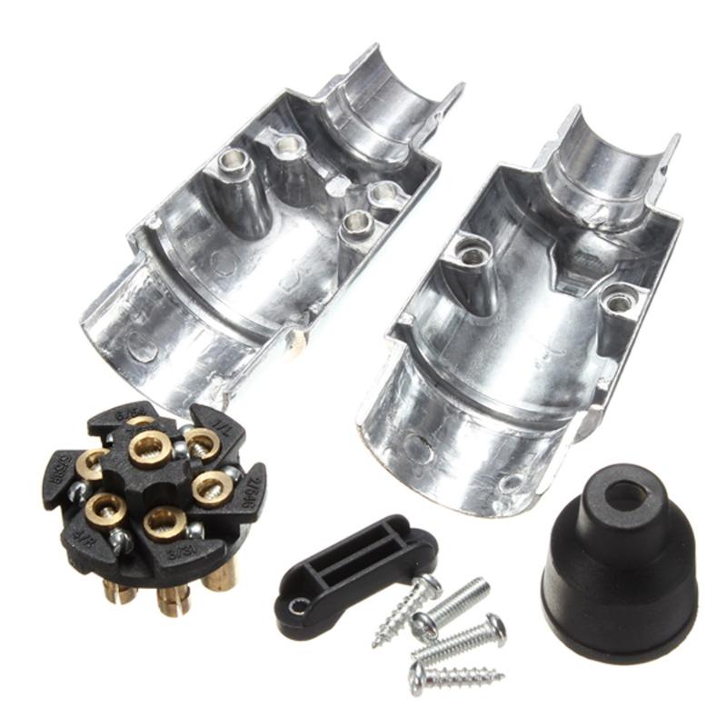 7 Pin Plug Round Male Metal Caravan Trailer Truck Ute Automotive Parts Boat