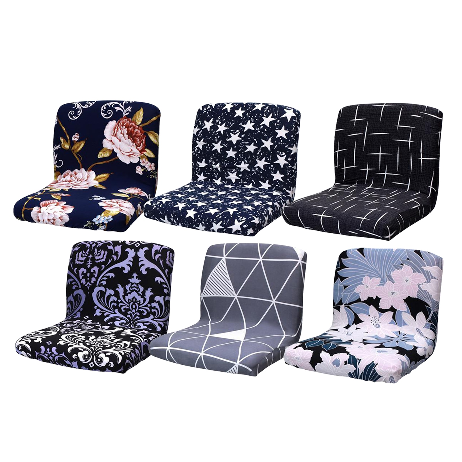Stretch Slipcover Chair Protectors for Short Back Chair Bar Stool Chair Dining Chair Slipcover, 6 Colors