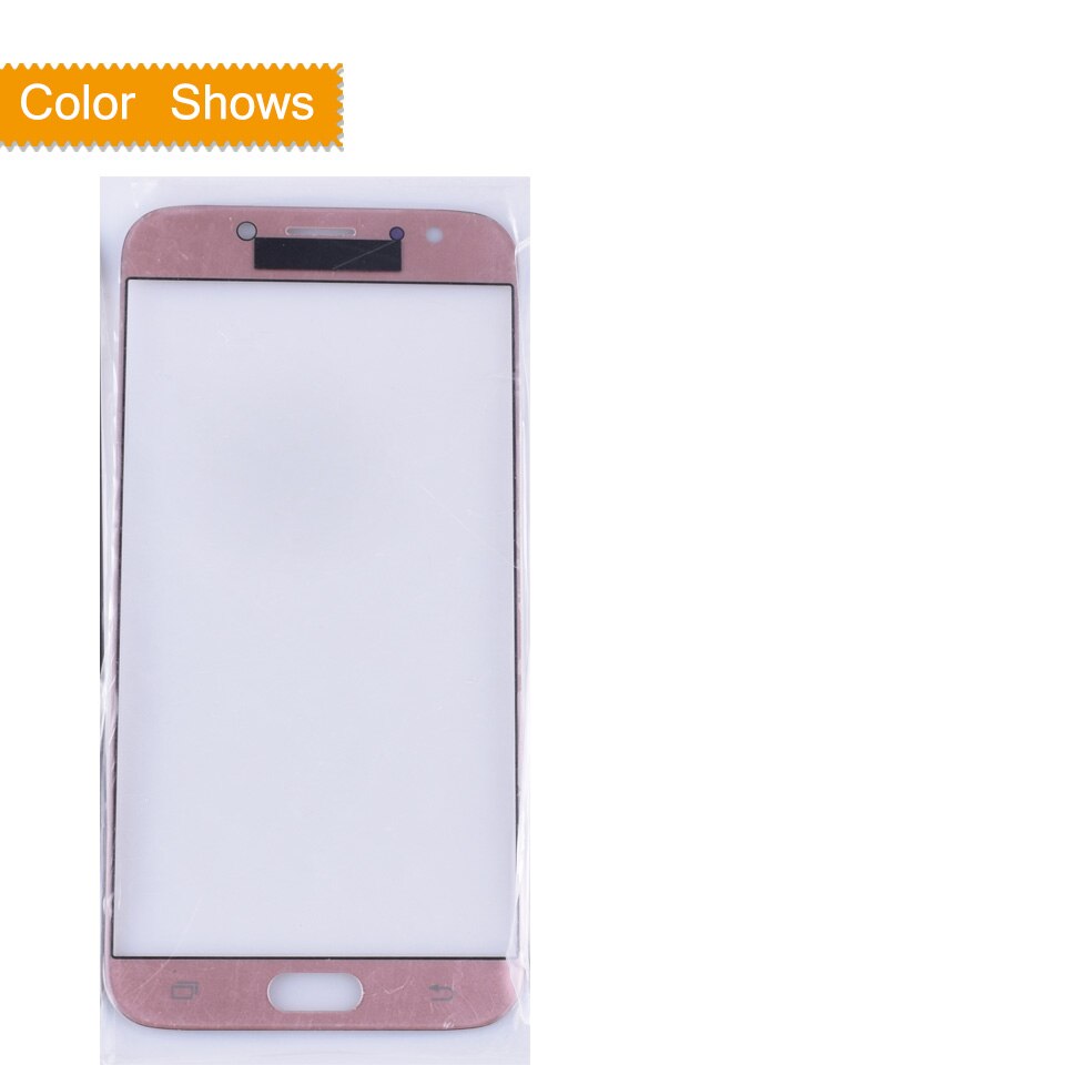 For Samsung Galaxy J7 Pro J730 J730F SM-J730F SM-J730G/DS Touch Screen Front Glass Panel TouchScreen LCD Outer Lens j7: pink no gift