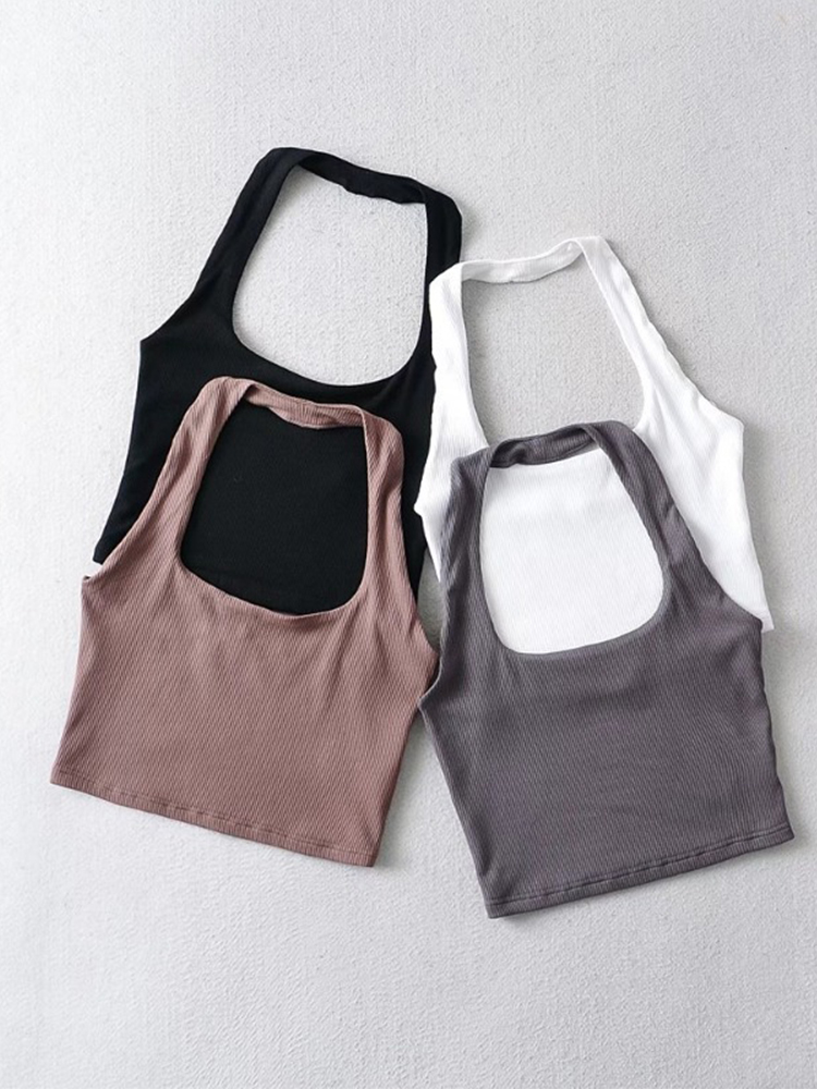 SweatyRocks Women's Half Zip Ribbed Crop Tank Top - Sleeveless, Fitted, Summer Casual Shirt - View #11