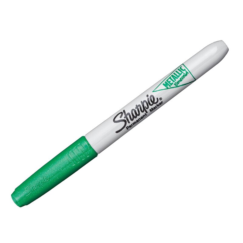 sharpie metallic permanent marker 39100 gold sliver copper maker Sign pen pengreat for dark surfaces fine point 12pcs: Green 12pcs