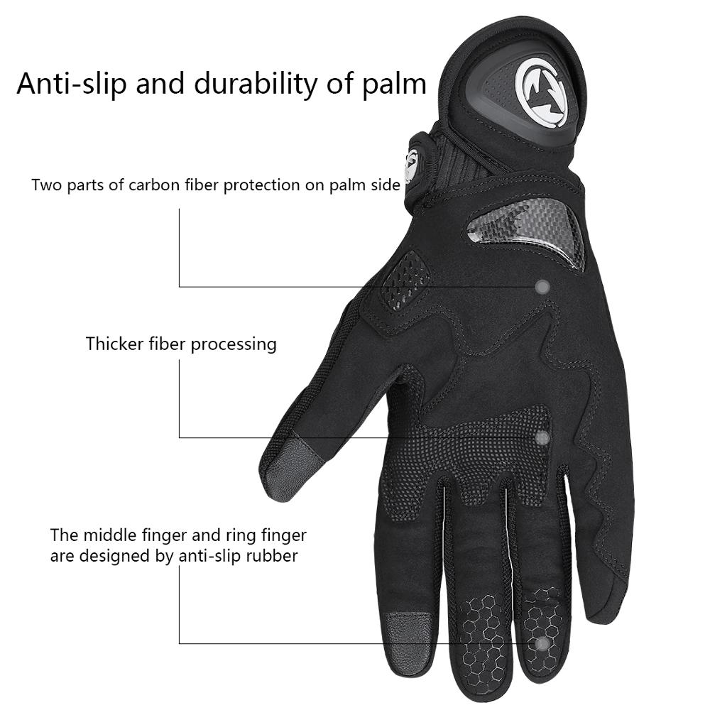 KEMiMOTO – gants de Moto en cuir pour hommes et femmes, pour écran tactile, protection cyclisme, printemps-été, Luvas