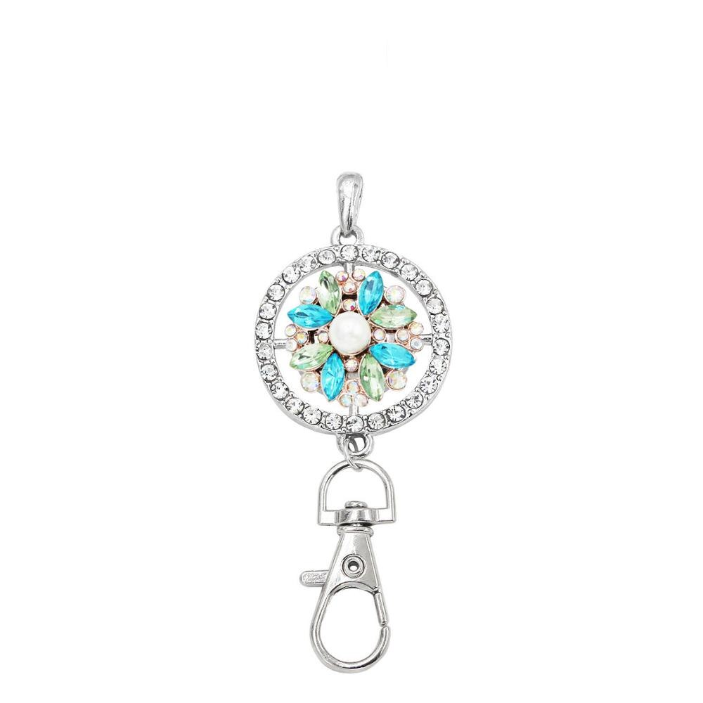 Idclip Schlüsselband Halfter Ich würde Abzeichen Eule schnappen Schmuck Rosa Reize Anhänger Clip Bling Halskette Frauen Büro zubehör