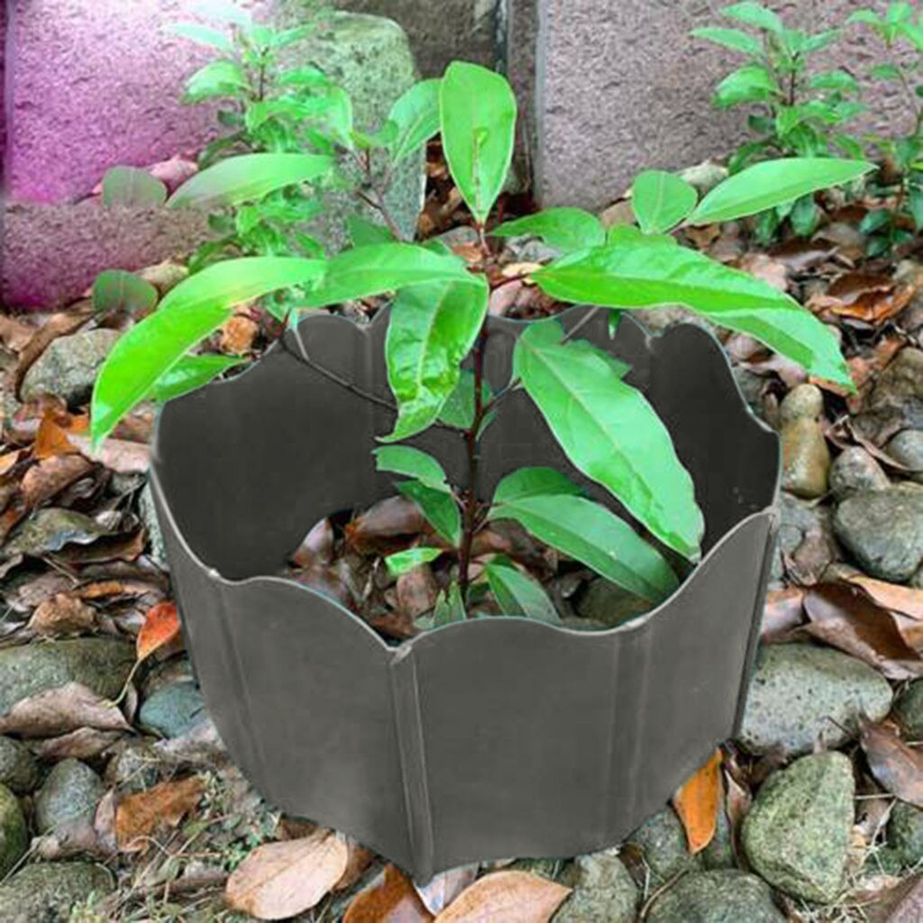 20PCS Plastic Fence Garden Edging Cobbled Plant Flower Bed Plastic Fencing Vegetable Border Palisade Lawn Landscape @D09