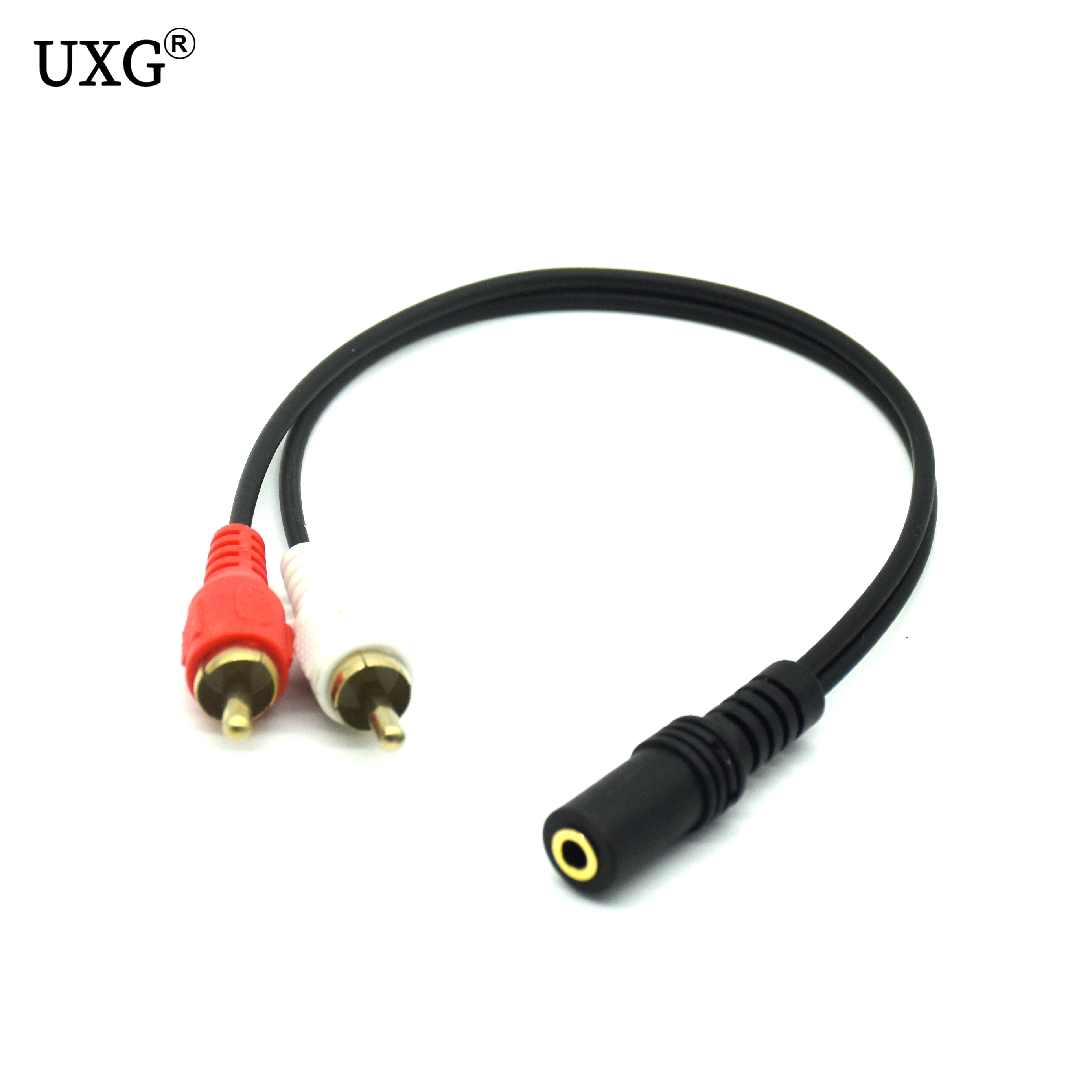 3.5Mm Y Adapter 2RCA Audio Kabels Stereo Aux Vrouwelijke Naar Mini Jack Naar Male 2 Rca Plug Y Adapter 1/8 Stereo Splitter Connector Draad