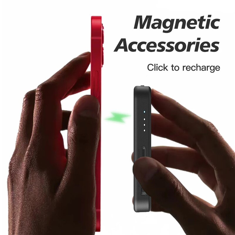 Magnetic Wireless Power Bank For Magsafe Chargers PowerBank For iPhone 12 Pro Max 12Mini 5000mAh External Battery Fast Charging
