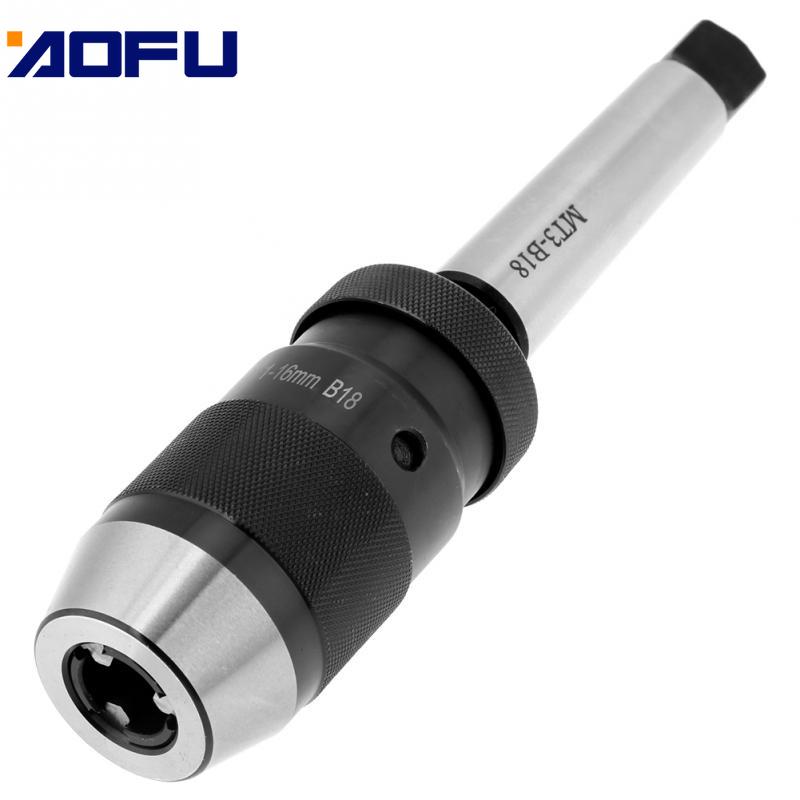 1-16mm Keyless Drill Chuck Lathe Tool Self Tighten Taper Drill Chuck MT3-B18 Arbor 45 Steel